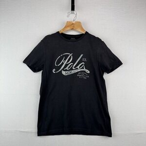 Polo‎ Ralph Lauren Mens M Quality Goods T-Shirt Black RL 5th Avenue Custom Fit